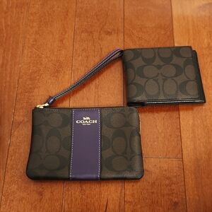 Coach wallet & wristlet set
